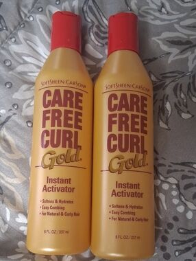 (2) Bottles SoftSheen-Carson Care Free Curl Gold Instant Activator 8oz Each